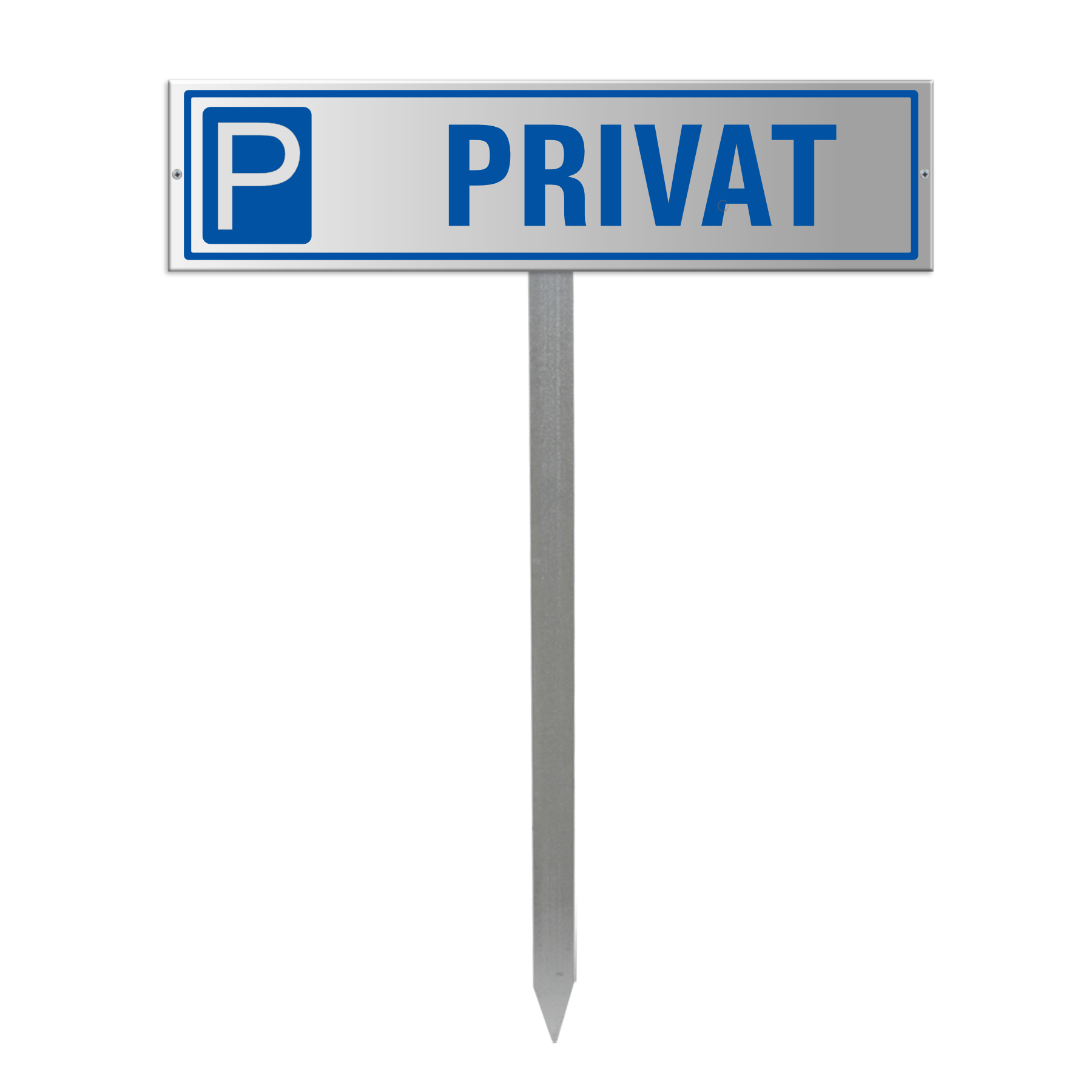 Parkplatzschild Privat + Einschlagpfosten 3-teilig