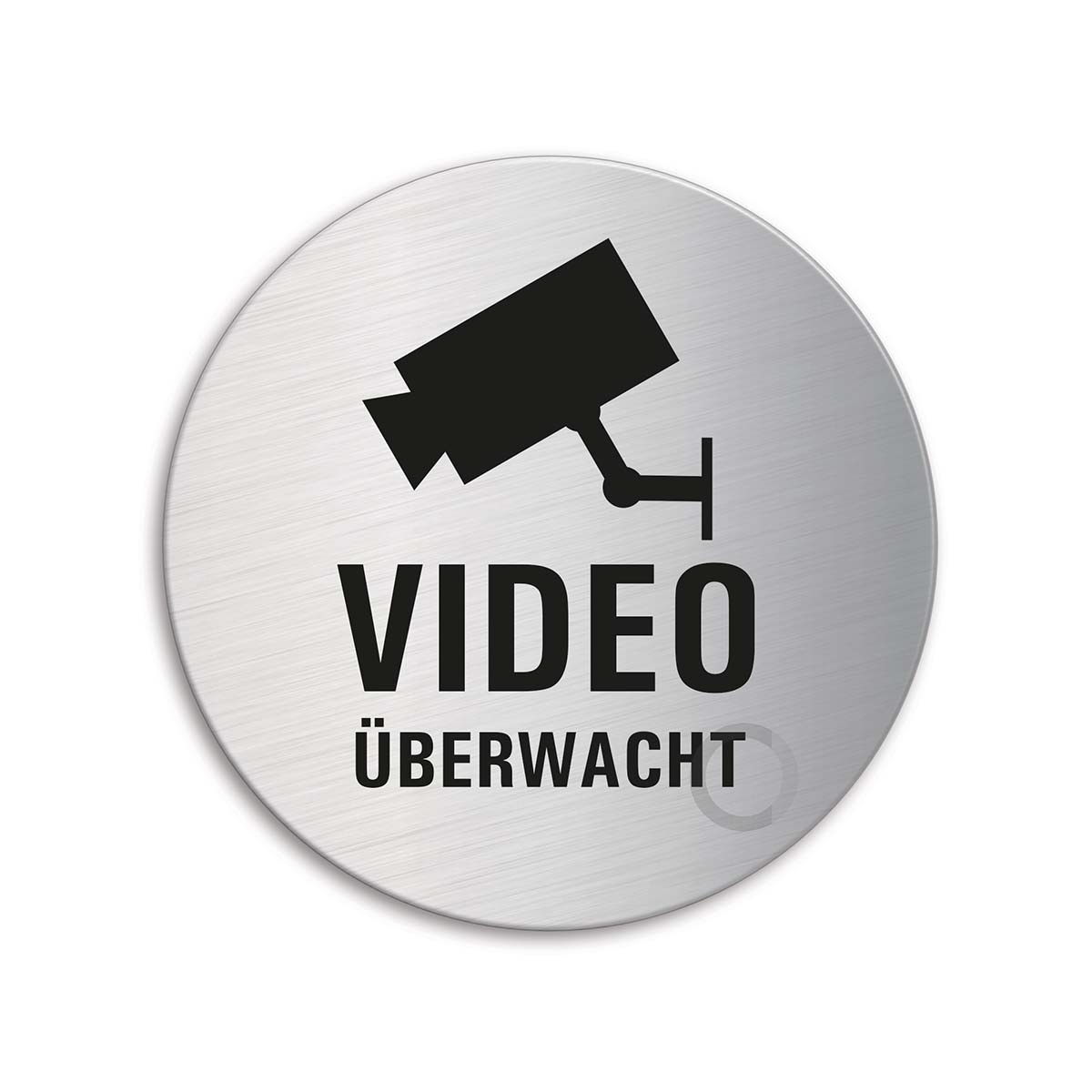 Schild Videoüberwachung Türschild aus Edelstahl