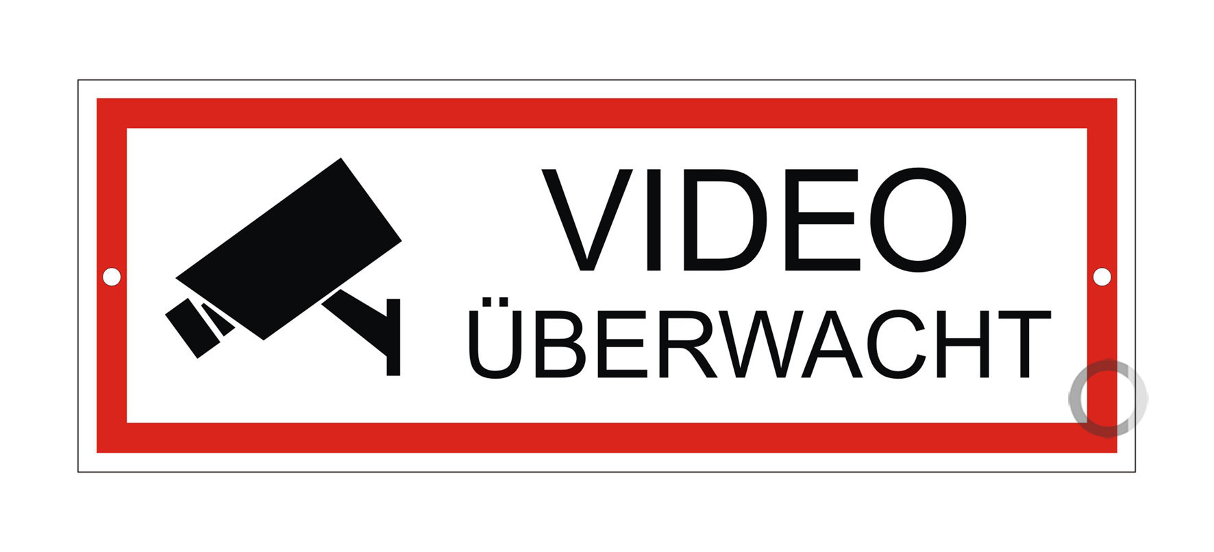 Alu-Schild Achtung Videoüberwachung